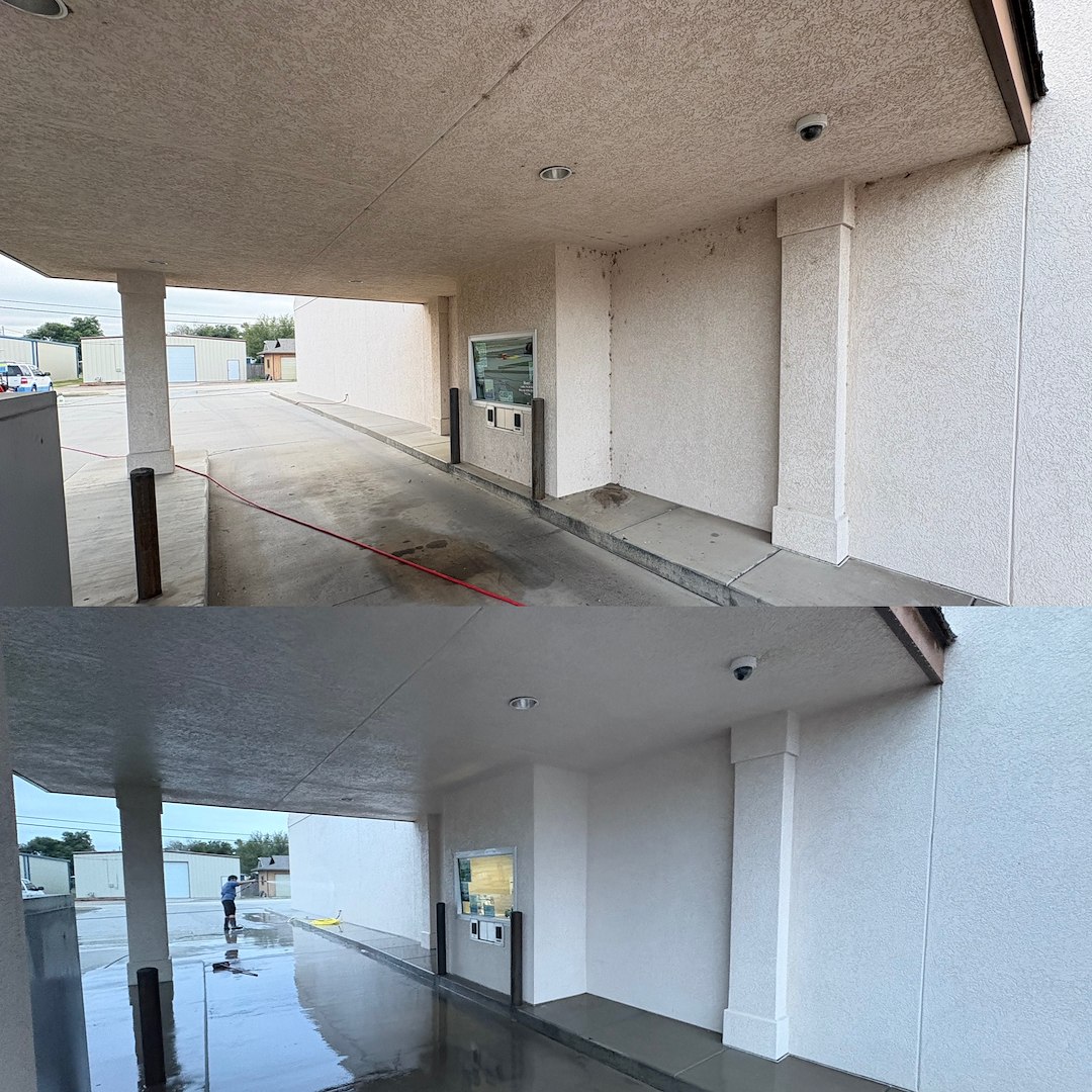 BUILDING WASH AND DRIVE THRU CLEANING OF A LOCAL BUSINESS