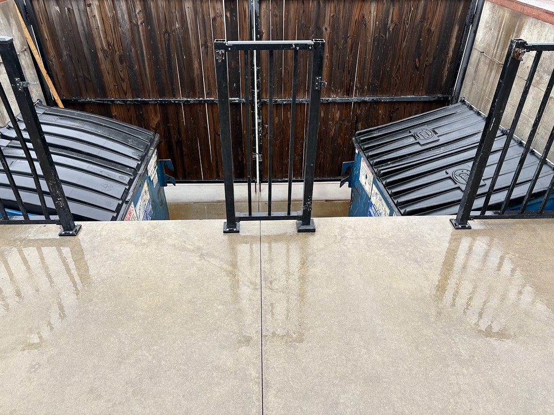 MONTHLY DUMPSTER PADS CLEANING AT LOCAL RESTAURANT