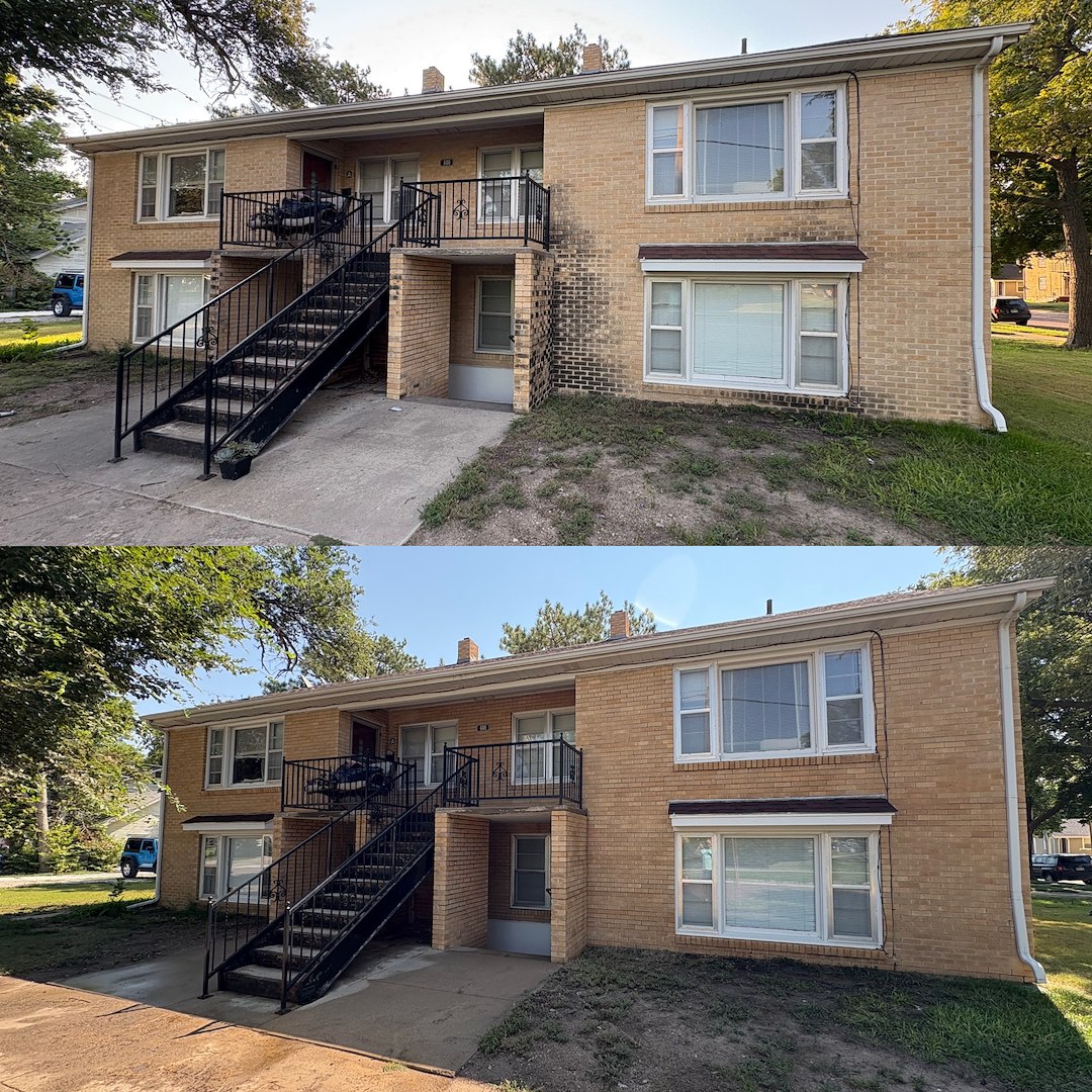 SOFT WASH ON FOUR PLEX IN HAYS, KS